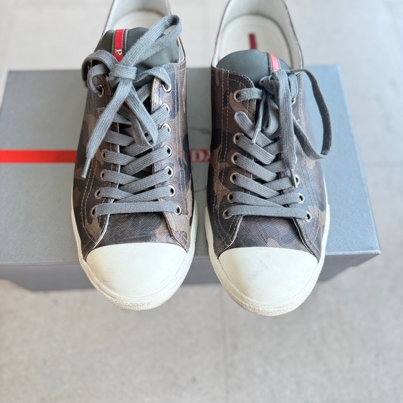 Prada Men's Camouflage Sneakers - Black and Brown - Picture 4 of 6